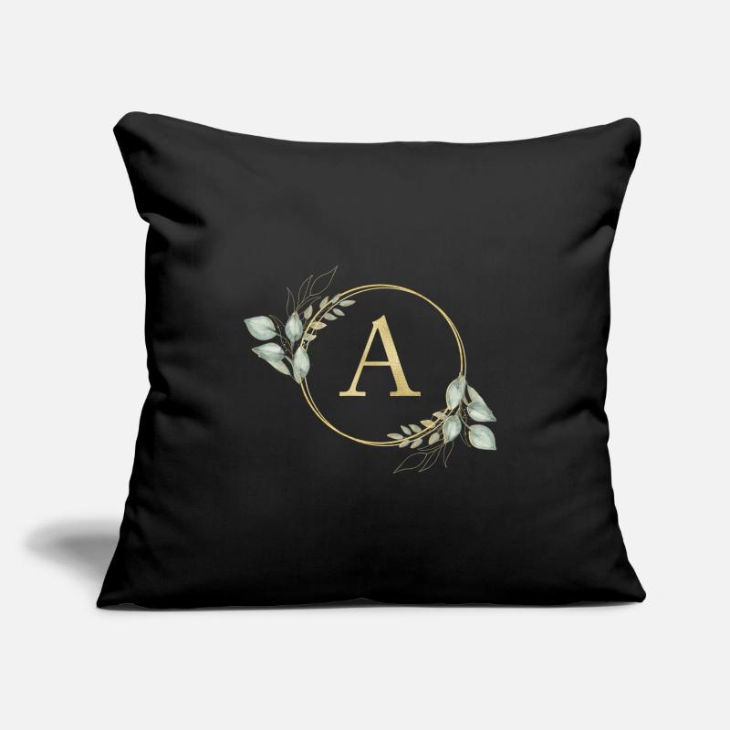 Customizable Monogram A Sofa pillow with filling 45cm x 45cm
