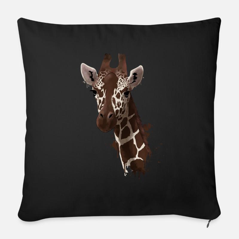 Giraffe - Sofakissen mit Füllung 45 x 45 cm - Schwarz