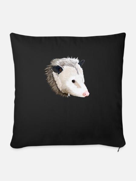 Opossum - Sofakissen mit Füllung 45 x 45 cm - Schwarz