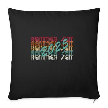 Endlich Rentner 2025 - Sofakissen mit Füllung 45 x 45 cm - Schwarz - Vorne