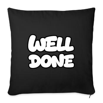 Well done ! - Coussin et housse de 45 x 45 cm - noir - Devant