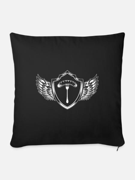 Bratwurst Wurst Wappen - Sofakissen mit Füllung 45 x 45 cm - Schwarz
