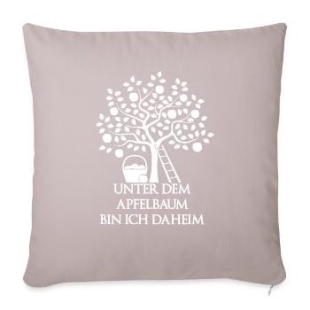 Apfelbäume Apfel Apfelbaum Apfelsaft Geschenk - Sofakissen mit Füllung 45 x 45 cm - helles Taupe - Vorne