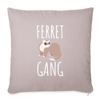 Furet Belette Pet Rongeur Animal Vateranian - Coussin et housse de 45 x 45 cm - taupe clair - Devant