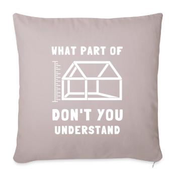 Roofer Roofing Contractor Construction Worker - Sofa pillow with filling 45cm x 45cm - light taupe - Front