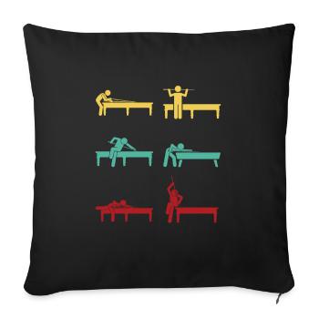 Pool Billiards Cue Sports And Snooker Tournament - Sofa pillow with filling 45cm x 45cm - black - Front