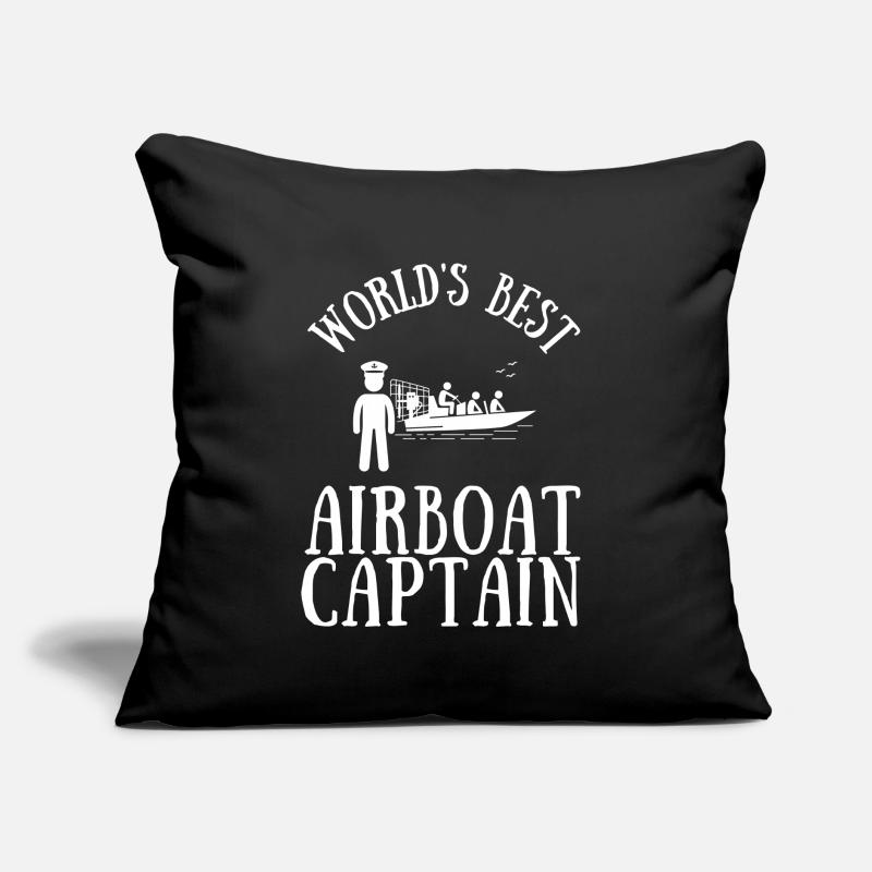Hydroplane des marais Fanboat Airboating Hover Coussin et housse de 45 x 45 cm