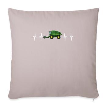 Agriculteur Moissonneuse-batteuse Chauffeur Agriculture - Coussin et housse de 45 x 45 cm - taupe clair - Devant