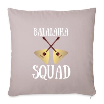 Balalaika Guitare Ukulélé Baglama Folk Russe - Coussin et housse de 45 x 45 cm - taupe clair - Devant