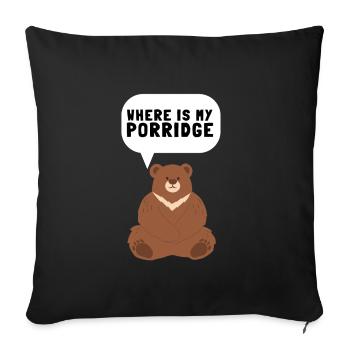 Porridge Cereal Grits Kasha Upma Rice And Oats - Sofa pillow with filling 45cm x 45cm - black - Front