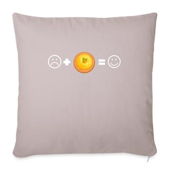 Mamaliga Bouillie moldave roumaine Polenta - Coussin et housse de 45 x 45 cm - taupe clair - Devant