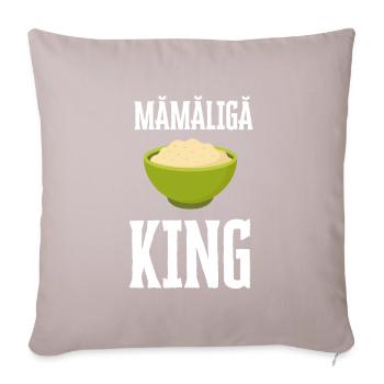 Mamaliga Bouillie moldave roumaine Polenta - Coussin et housse de 45 x 45 cm - taupe clair - Devant