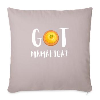 Mamaliga Bouillie moldave roumaine Polenta - Coussin et housse de 45 x 45 cm - taupe clair - Devant