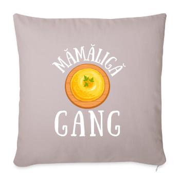 Mamaliga Bouillie moldave roumaine Polenta - Coussin et housse de 45 x 45 cm - taupe clair - Devant