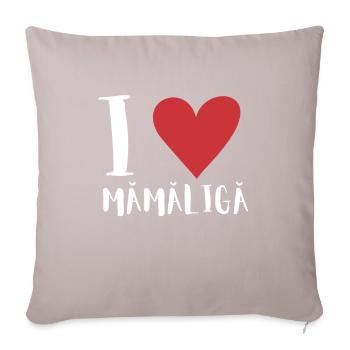 Mamaliga Bouillie moldave roumaine Polenta - Coussin et housse de 45 x 45 cm - taupe clair - Devant