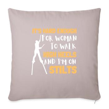 Stilt Carnival Walk On Stilts Day Stiltwalker - Sofa pillow with filling 45cm x 45cm - light taupe - Front