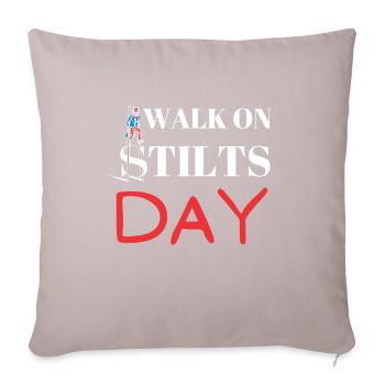 Stilt Carnival Walk On Stilts Day Stiltwalker - Sofa pillow with filling 45cm x 45cm - light taupe - Front