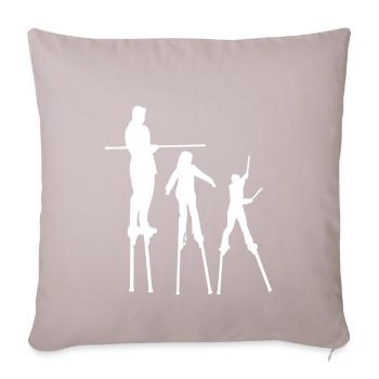 Stilt Carnival Walk On Stilts Day Stiltwalker - Sofa pillow with filling 45cm x 45cm - light taupe - Front