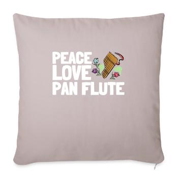 Pan Pipe Instrument Peru Wooden Pan Flute - Sofakissen mit Füllung 45 x 45 cm - helles Taupe - Vorne