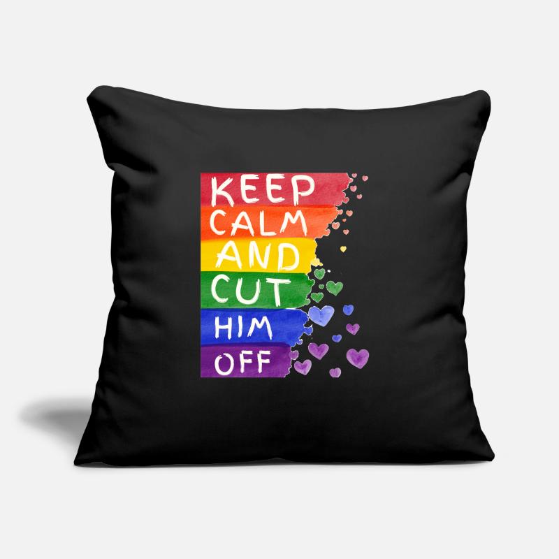 Restez calme et coupez-le Coussin et housse de 45 x 45 cm