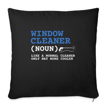 Window Cleaner Services Car Window Cleaning Window - Sofa pillow with filling 45cm x 45cm - black - Front