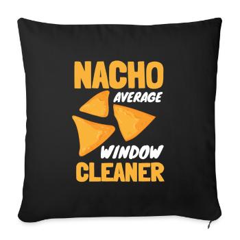 Window Cleaner Services Car Window Cleaning Window - Sofa pillow with filling 45cm x 45cm - black - Front