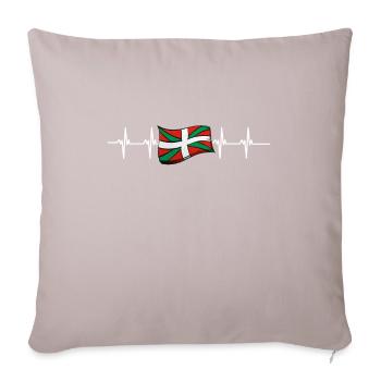 Euskal Presoak Euskal Herria Basque Country - Sofa pillow with filling 45cm x 45cm - light taupe - Front