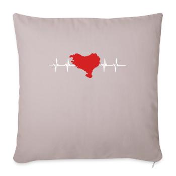 Euskal Presoak Euskal Herria Basque Country - Sofa pillow with filling 45cm x 45cm - light taupe - Front