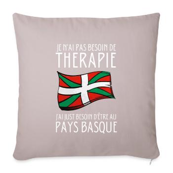 Euskal Presoak Euskal Herria Basque Country - Sofa pillow with filling 45cm x 45cm - light taupe - Front