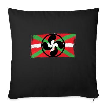 Euskal Presoak Euskal Herria Basque Country - Sofa pillow with filling 45cm x 45cm - black - Front