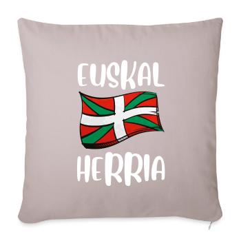 Euskal Presoak Euskal Herria Basque Country - Sofa pillow with filling 45cm x 45cm - light taupe - Front