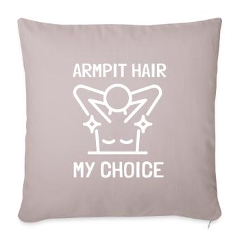 Féministe Anti Rasage Corps Velu - Coussin et housse de 45 x 45 cm - taupe clair - Devant