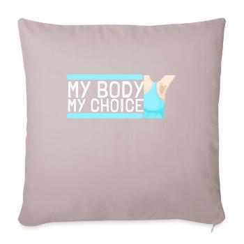 Féministe Anti Rasage Corps Velu - Coussin et housse de 45 x 45 cm - taupe clair - Devant