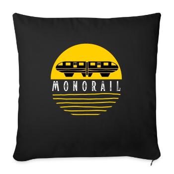 Les transports en commun se tiennent à l’écart de - Coussin et housse de 45 x 45 cm - noir - Devant