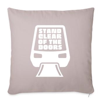 Public Transportation Stand Clear Of - Sofa pillow with filling 45cm x 45cm - light taupe - Front