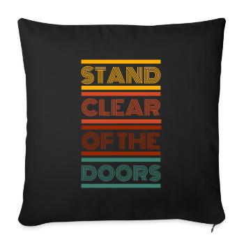 Les transports en commun se tiennent à l’écart de - Coussin et housse de 45 x 45 cm - noir - Devant