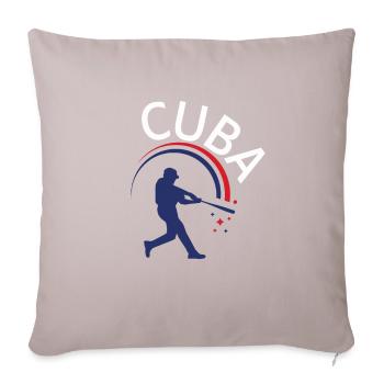 Latino Cuban Cuba Baseball - Sofakissen mit Füllung 45 x 45 cm - helles Taupe - Vorne