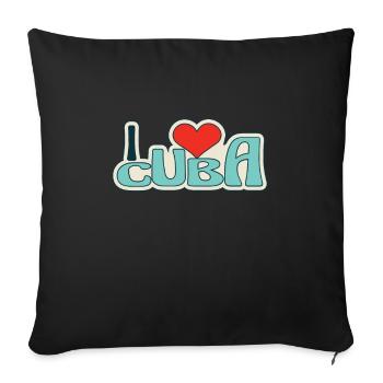 Latino Cuban Cuba Baseball - Sofakissen mit Füllung 45 x 45 cm - Schwarz - Vorne