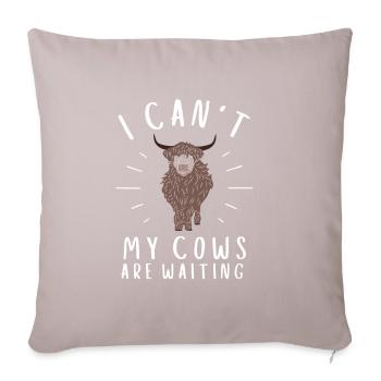 Highland Cow Breeder Scottish Cattle Hairy Cow - Sofakissen mit Füllung 45 x 45 cm - helles Taupe - Vorne