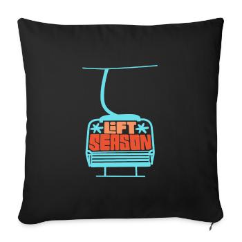Soulevez-vous même Bro Ski - Coussin et housse de 45 x 45 cm - noir - Devant