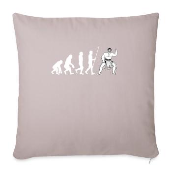 Maori Hei Tiki Tribal Tattoo Nouvelle-Zélande - Coussin et housse de 45 x 45 cm - taupe clair - Devant