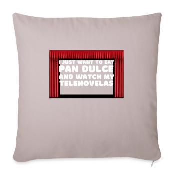 Telenovela Columbianas, émissions hispaniques et feuilletons - Coussin et housse de 45 x 45 cm - taupe clair - Devant
