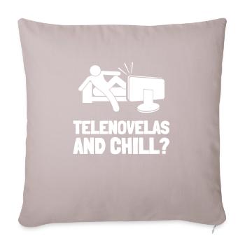 Telenovela Columbianas, émissions hispaniques et feuilletons - Coussin et housse de 45 x 45 cm - taupe clair - Devant