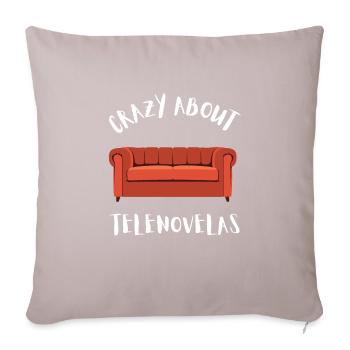 Telenovela Columbianas, émissions hispaniques et feuilletons - Coussin et housse de 45 x 45 cm - taupe clair - Devant
