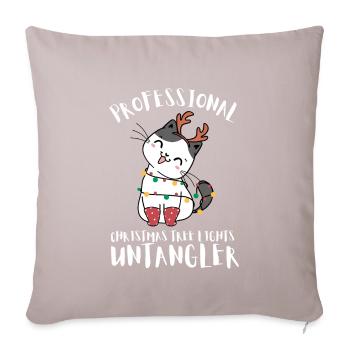 Christmas Light Decorator Exterior Illumination - Sofa pillow with filling 45cm x 45cm - light taupe - Front