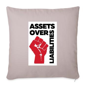 Assets Over Liabilities Entrepreneur Accountant - Sofa pillow with filling 45cm x 45cm - light taupe - Front