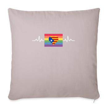 Bandera Independentista Catalana Estelada Negra - Coussin et housse de 45 x 45 cm - taupe clair - Devant