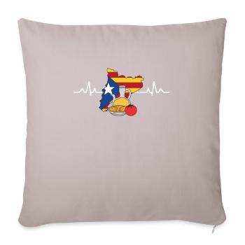 Bandera Independentista Catalana Estelada Negra - Coussin et housse de 45 x 45 cm - taupe clair - Devant