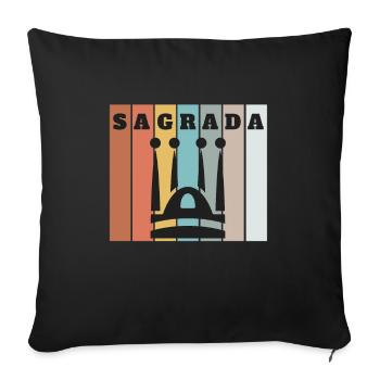 Bandera Independentista Catalana Estelada Negra - Coussin et housse de 45 x 45 cm - noir - Devant