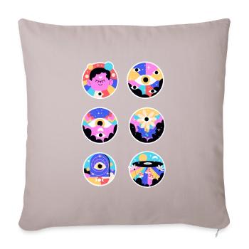 Psychedelic Research Volunteer - Sofakissen mit Füllung 45 x 45 cm - helles Taupe - Vorne